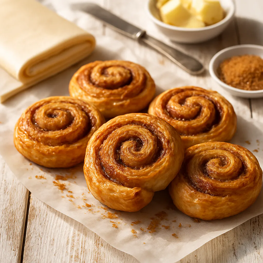 Zimtschnecken aus Blätterteig